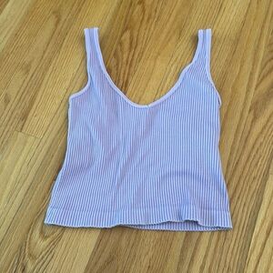Aura Purple Ribbed Tank Top, Size Medium/Large